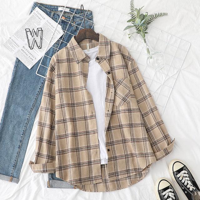 Plaid Shirts Womens Blouses And Tops Long Sleeve Female Casual Print Shirts Loose Checked Lady Outwear Spring News 2022 - Encouraging The Truth Organization