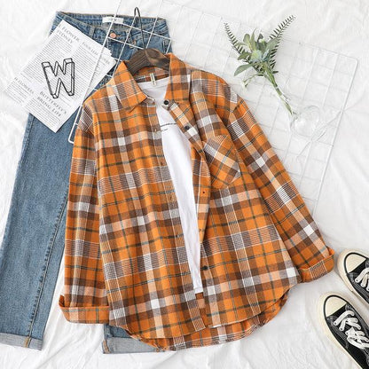 Plaid Shirts Womens Blouses And Tops Long Sleeve Female Casual Print Shirts Loose Checked Lady Outwear Spring News 2022 - Encouraging The Truth Organization