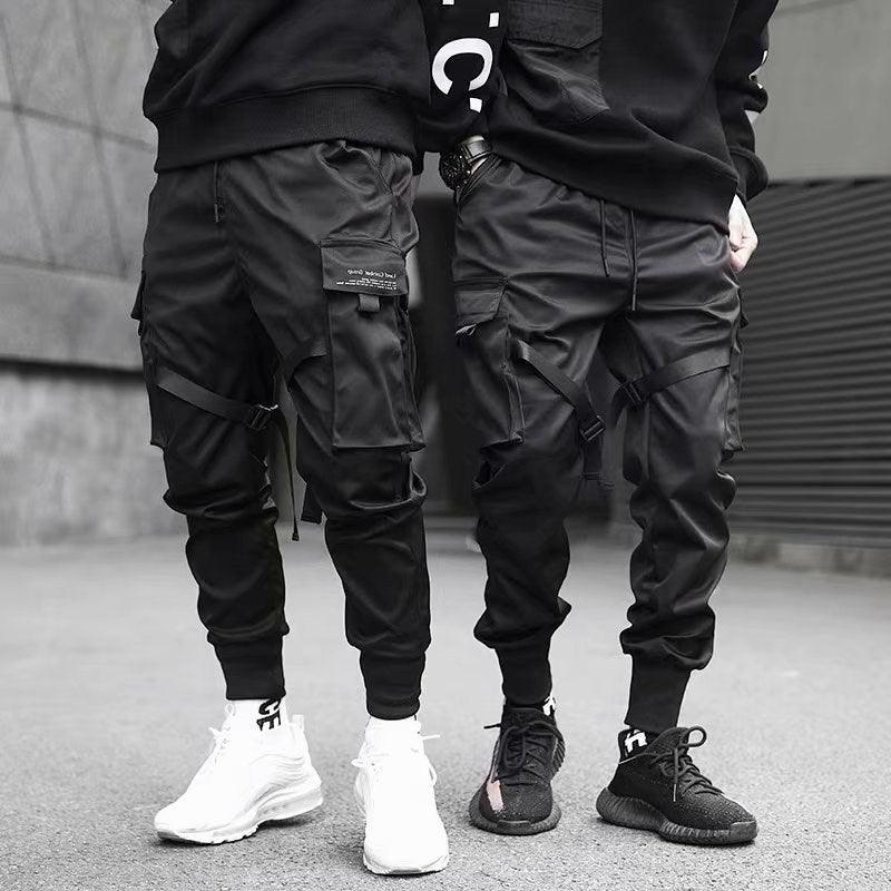 Ribbons Harem Joggers Men Cargo Pants Streetwear 2022 Hip Hop Casual Pockets Track Pants Male Harajuku Fashion Trousers - Encouraging The Truth Organization