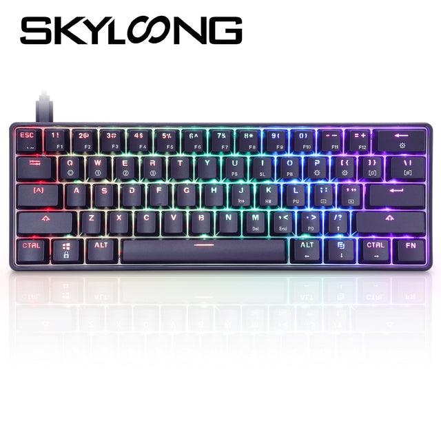 SKYLOONG GK61 Teclado 60% Mini Keyboard PC Gamer USB Wired Keycaps For Mechanical Keyboard Gaming Accessories Laptop Tablet SK61 - Encouraging The Truth Organization