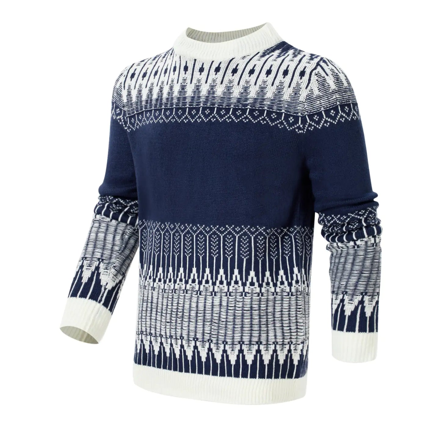 Men's Crewneck Fair Isle Pullover Sweater - Unisex Knitted