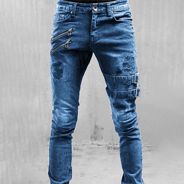 Straight Jeans Men High Waist Jean Spring Summer Boyfriend Jeans Streetwear Skinny Cacual Designer Long Denim Pants Trousers - Encouraging The Truth Organization