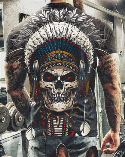 Summer Skulls 3D Print T Shirts For Men Casual O-Neck Short Sleeve Clothes Oversized T-shirts Streetwear Hip Hop Loose Tops Tees - Encouraging The Truth Organization