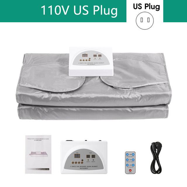 Upgraded Infrare Sauna Blanket Slimming Fat Burning Sauna Heating Blanket for Lose Weight Detox Home Spa with 50pcs Bath Bags - Encouraging The Truth Organization