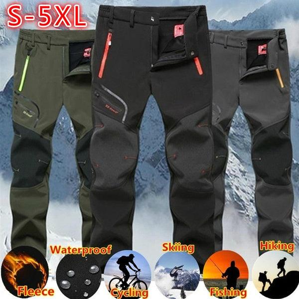 Winter Men&#39;s Waterproof Pants Outdoor Hiking Camping Fishing Sports Trousers Male Casual Soft Shell Fleece Warm Cargo Pants 5XL - Encouraging The Truth Organization