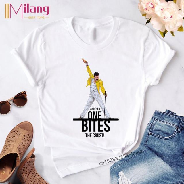 Women Freddie Mercury The Queen Band Black T-shirts Female Short Sleeve Tees 2020 Summer Brand Rock Clothing Girl Tops - Encouraging The Truth Organization