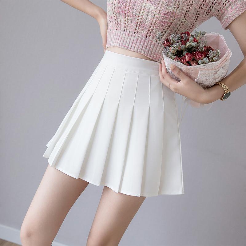 Zoki Sexy Women Pleated Skirt Summer High Waist Chic A Line Ladies Pink Mini Skirt Korean Zipper Preppy Style Girls Dance Skirt - Encouraging The Truth Organization