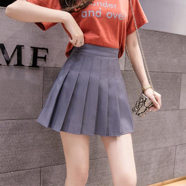 Zoki Sexy Women Pleated Skirt Summer High Waist Chic A Line Ladies Pink Mini Skirt Korean Zipper Preppy Style Girls Dance Skirt - Encouraging The Truth Organization